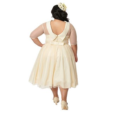 Unique Vintage Plus Size Chiffon Lille Wedding Dress