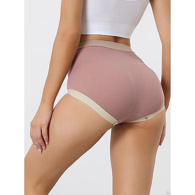 Women's Underwear High Waist Stretch Briefs Underpants Full Coverage Panties 5 Pack