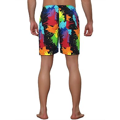 Men's Colorful Printed Hawaiian Summer Beach Swimming Shorts