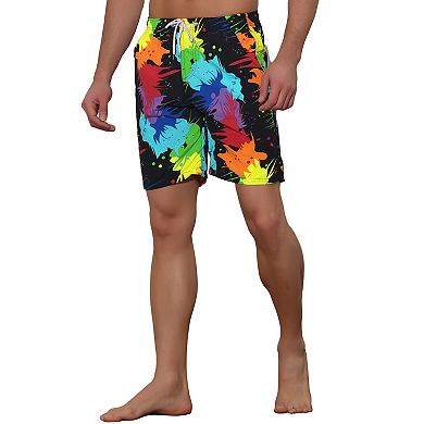 Men's Colorful Printed Hawaiian Summer Beach Swimming Shorts