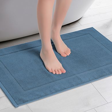 Towel Cotton Banded Bath Mat Reversible Soft Plush Absorbent Bath Rug Bathtub Mat