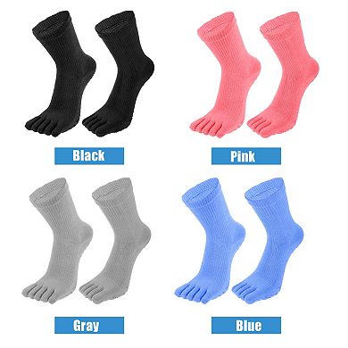 1 Pair Full Finger Five Toe Socks Unisex Non Slip Fit Finger Socks