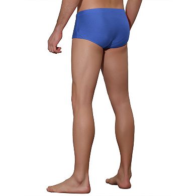 Men's Solid Color Elastic Stretch Beach Pool Swim Briefs