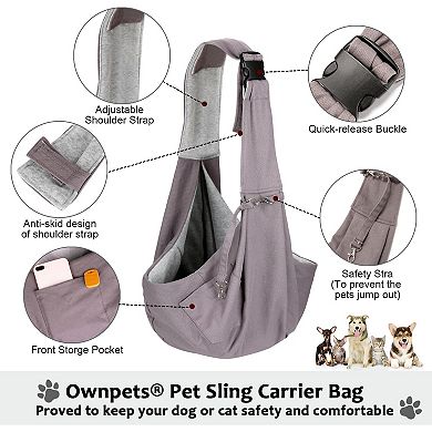 Pet Sling Carrier Bag Adjustable For Dogs Cats