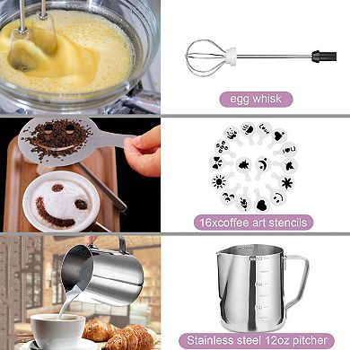 Usb Electric Milk Coffee Frother Set