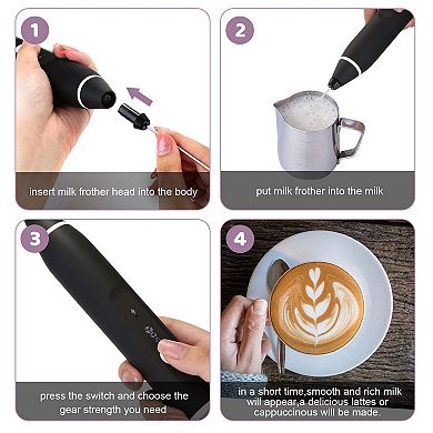 Usb Electric Milk Coffee Frother Set