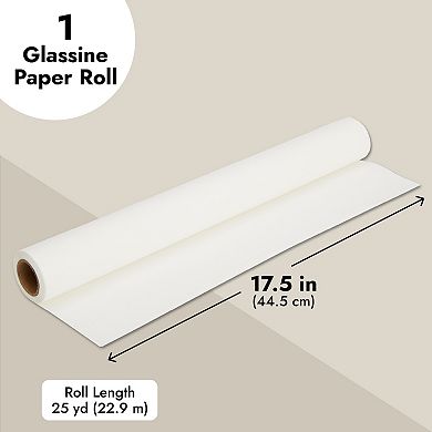 Glassine Paper Roll For Artwork, Transparent Paper (17.5 In X 25 Yd)