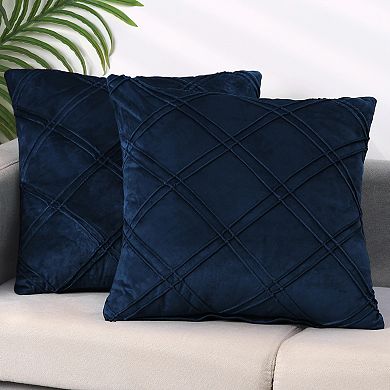 Throw Pillow Covers 2 Pack Solid Color Sofa Decorative Pillow Covers Pillowcases