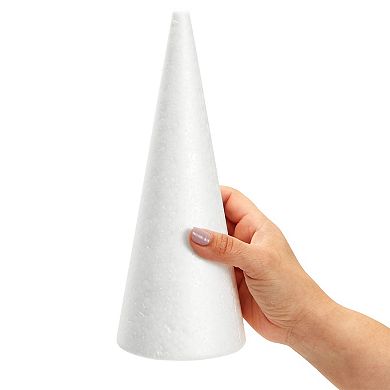 6 Pack Foam Cones For Crafts, Holiday Decorations, Handmade Gnomes, 3.8 X 9.5 In