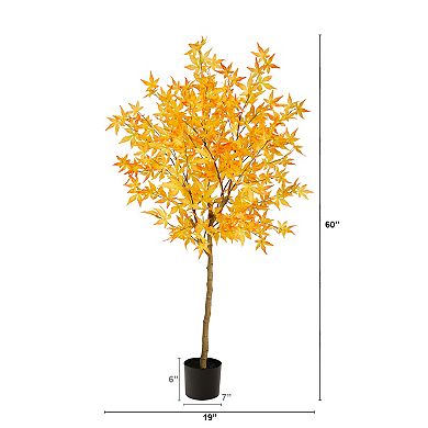 5' Autumn Maple Artificial Fall Tree