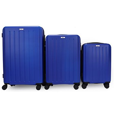 Mirage Noble Abs Hard Shell Lightweight 360 Dual Spinning Wheels Combo Lock 3 Piece Luggage Set