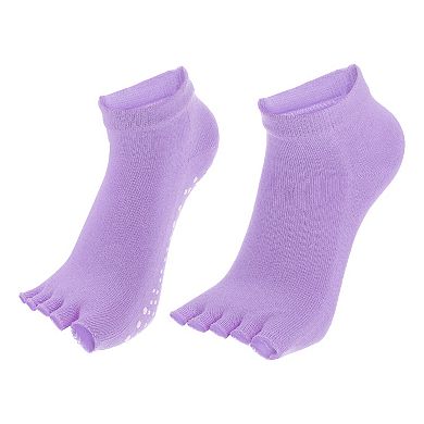 4 Pairs Half Finger Five Toe Socks Unisex Non Slip Fit Finger Socks