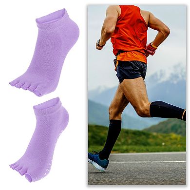 4 Pairs Half Finger Five Toe Socks Unisex Non Slip Fit Finger Socks