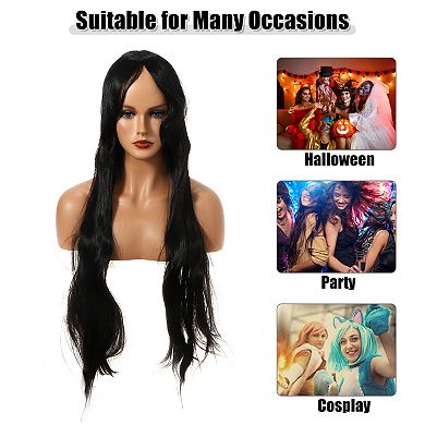 Wigs For Women 31" Wigs For Black Women With Wig Cap Long Hair