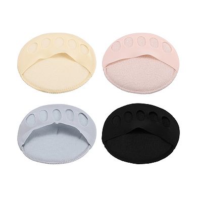 8 Pairs Forefoot Pads Five Toes Forefoot Pads Black Pink Gray Beige