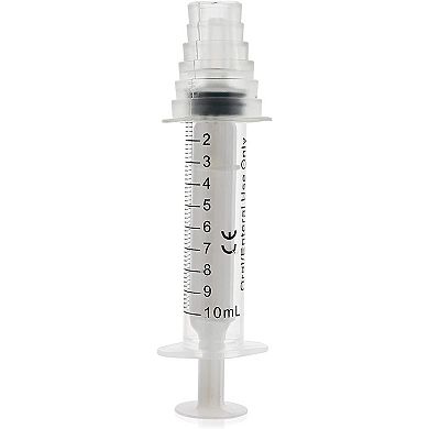 10 Pack Syringes With Bottle Adapter For Oral Medication, Clear, 10ml 4.2 Inch