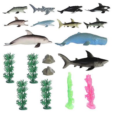 Aurora Toys Small Multicolor Habitat Ocean Animals Play Set Timeless Toy