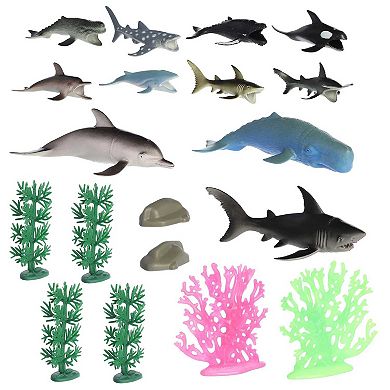 Aurora Toys Small Multicolor Habitat Ocean Animals Play Set Timeless Toy