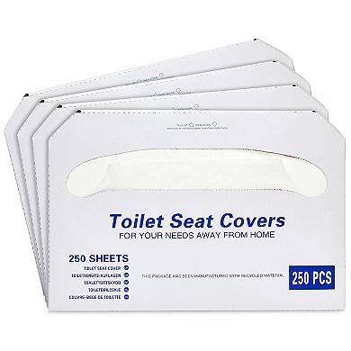 4 Pack Of 250 Pieces Disposable Toilet Seat Covers, 14 X 16 In, 1000 Pack