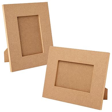 6 Pack Unfinished Wood Picture Frames, Holds 4 X 6 Inch Photos, 7.5 X 8 X 5 In