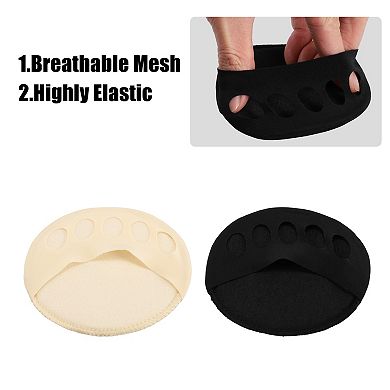 4 Pairs Forefoot Pads Five Toes Forefoot Pads 2 Colours Black Beige