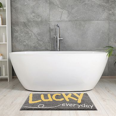 Cute Bath Mat, Stylish Funny Bathroom Rug With Lovely Words, Absorbent And Non-slip 16" X 24"