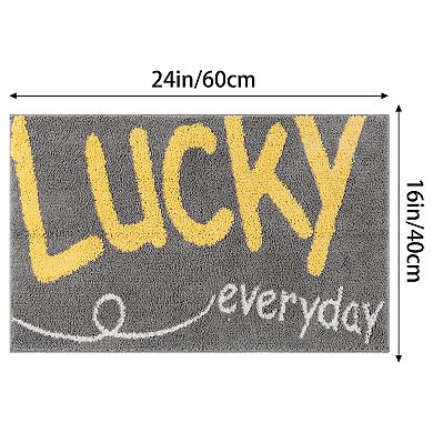 Cute Bath Mat, Stylish Funny Bathroom Rug With Lovely Words, Absorbent And Non-slip 16" X 24"