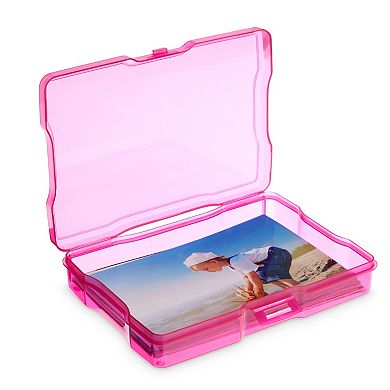 Photo Storage Box Organizer Container For 4x6 Pictures, 6 Inner Cases (7 Pieces)