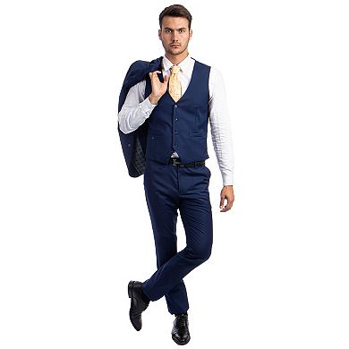 Men's Skinny-fit Solid 3pc Suit