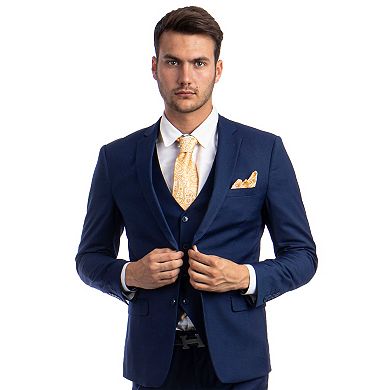 Men's Skinny-fit Solid 3pc Suit