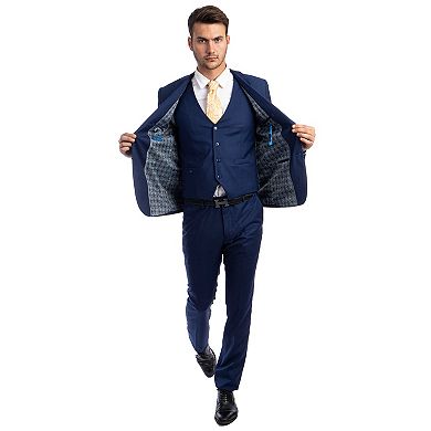 Men's Skinny-fit Solid 3pc Suit