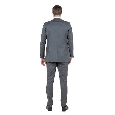 Men's 2pc Sharkskin Suit Slim-fit