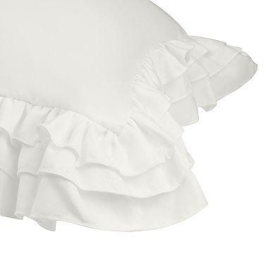 Triple Ruffle Pillowcases, Set Of 2 Pillow Covers, Pillow Shams With Envelope Closure