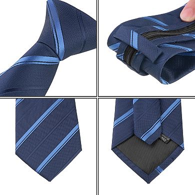 Men's Zipper Ties Pre-tied Classic Patterned Neck Ties