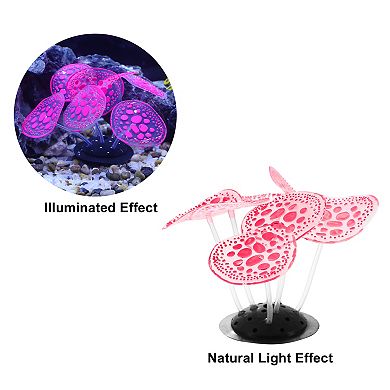 Aquarium Simulation Coral Fluorescent Coral Glow Ornaments Fish Tank 2.36"x3.15"