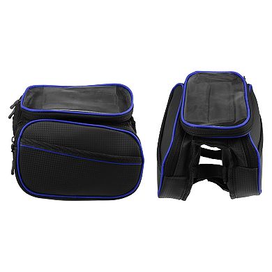 Bike Front Frame Bag With Touch Screen Phone Holder Storage Bag For Road Mountain Bike