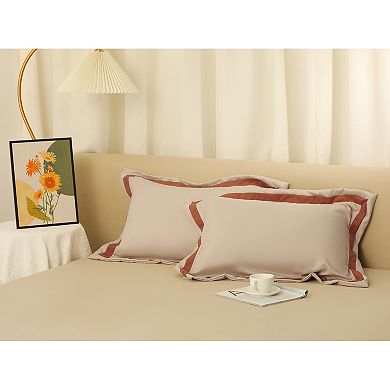 Polyester Pillow Cases, Room Decor Hair Care Pillow Shams, Set Of 2 With Envelope Closure 20"x30"