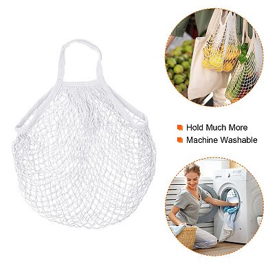 Cotton Mesh Bag, 15x13.8" Reusable Mesh Net String Grocery Bags Organizer