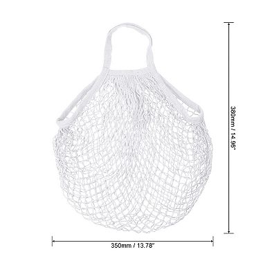 Cotton Mesh Bag, 15x13.8" Reusable Mesh Net String Grocery Bags Organizer