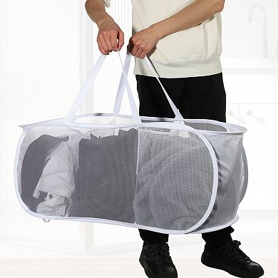 1 Pcs 100l Folding Laundry Basket Portable Hamper Basket For Bathroom
