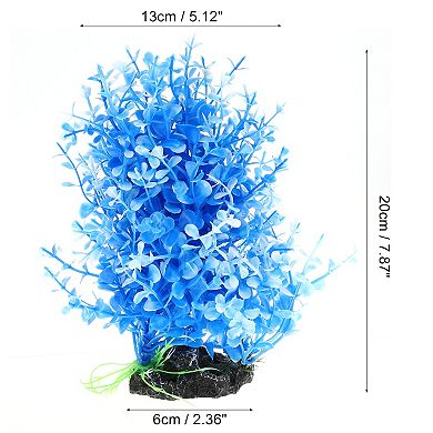 1 Pcs Aquarium Plants Tree Decorations Fish Tank Aquatic Plant Blue