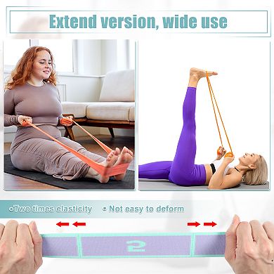 Yoga Stretching Band With 9 Loops Elastic Exercise Band Expandable Fitness Strap