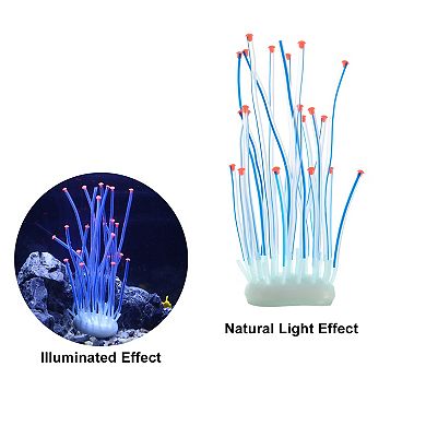 Aquarium Simulation Coral Sea Urchins Silicone Fluorescent Coral Glow Ornaments Fish Tank