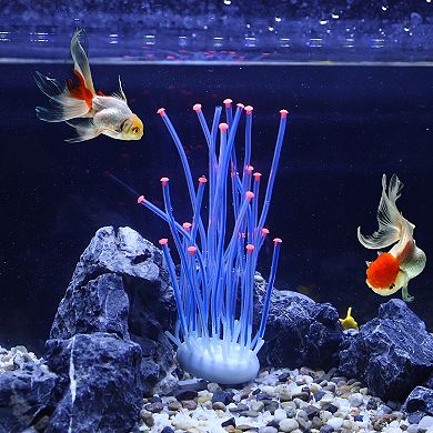 Aquarium Simulation Coral Sea Urchins Silicone Fluorescent Coral Glow Ornaments Fish Tank