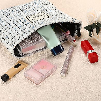 Woolen Makeup Bag Large Capacity Makeup Pouch For Coin Purse Foundations Lipsticks Brushes