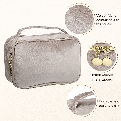 Velvet Makeup Bag Multifunctional Cosmetic Bag For Women Suitable For Lipstick Eye Shadow