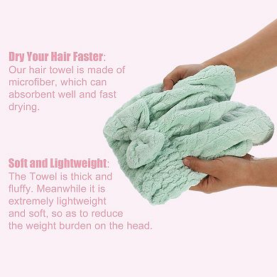 Diamond Shape Hair Drying Towel Dry Cap Strong Absorbent For After Bath Drying Hair