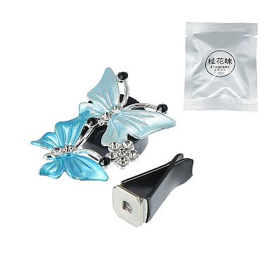 Car Butterfly Shape Clips For Air Conditioner Outlet Vent Decorations Clip 2 Pcs