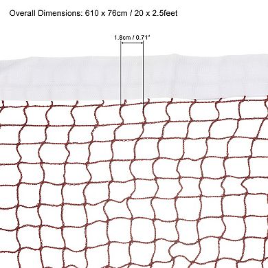20x2.5 Feet Badminton Net, Badminton Court Netting Replacement 0.71x0.71" Mesh