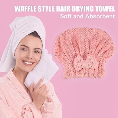 2 Pcs Hair Drying Towel Dry Cap Quick Drying For After Bath Drying Hair